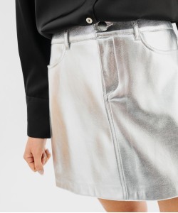 Jupe courte forme trapèze scintillante femme